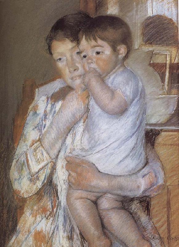 Mary Cassatt Child  in mother-s arm Sweden oil painting art